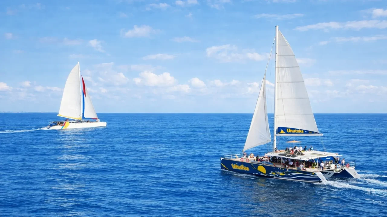 Excursion en maxi-catamaran à voiles en Guadeloupe